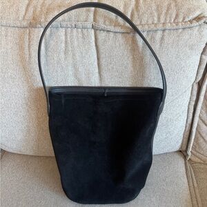 J. Crew Black Suede Shoulder Bag